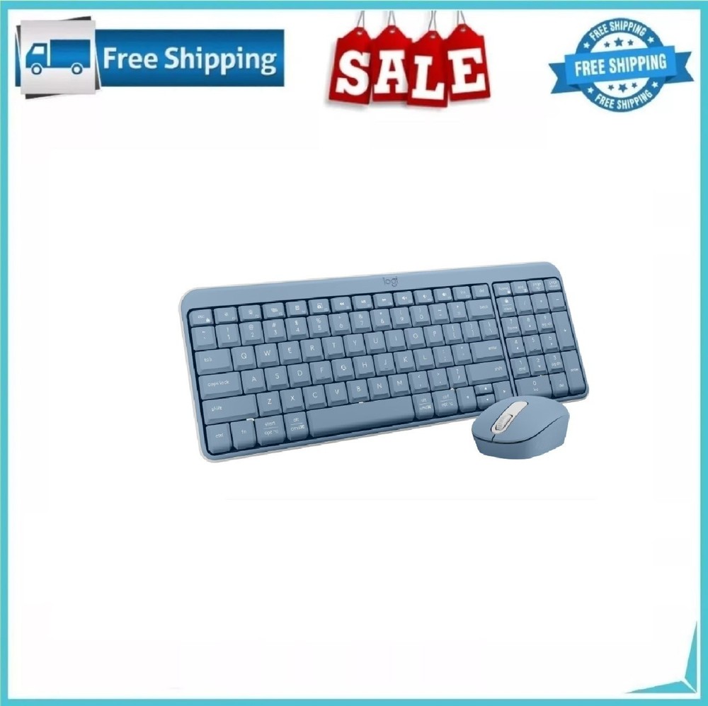 Logitech Compact Bluetooth Keyboard & Mouse Combo - Blue/Gray