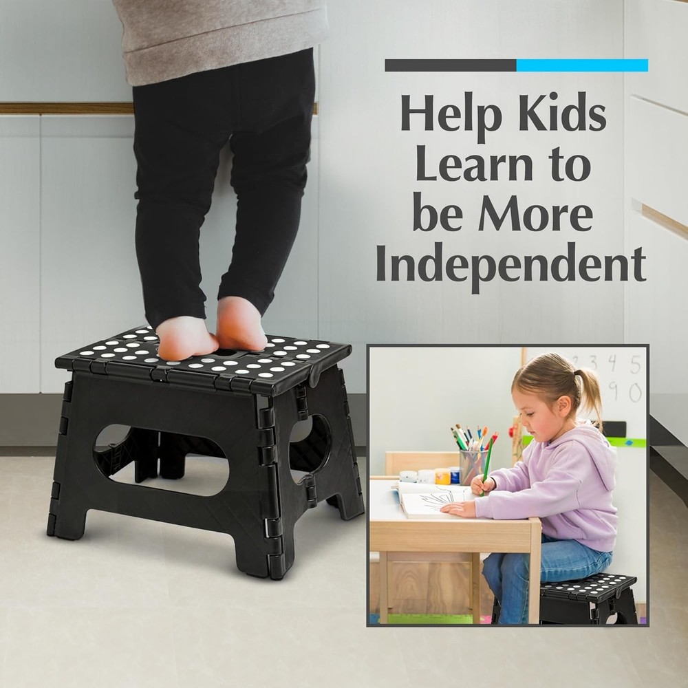 Folding Step Stool Sturdy Enough Collapsible Stool to Support Adults & Safe