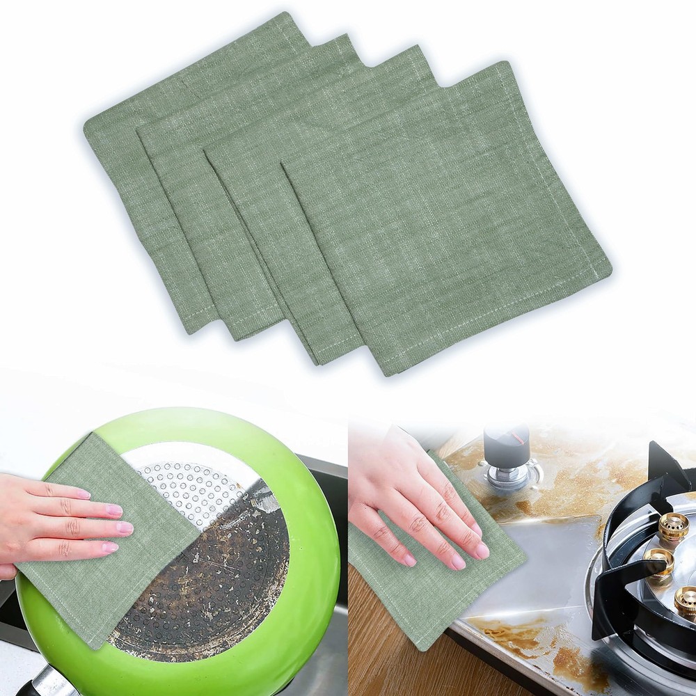 100% Cotton Chambray Dish Cloth, Ultra Soft Absorbent Quick Drying Solid Dish...