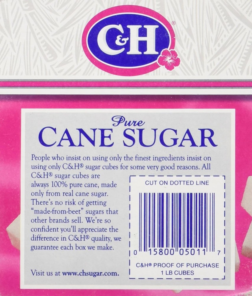 Pure Cane White Sugar Cubes Baking Sweetener
