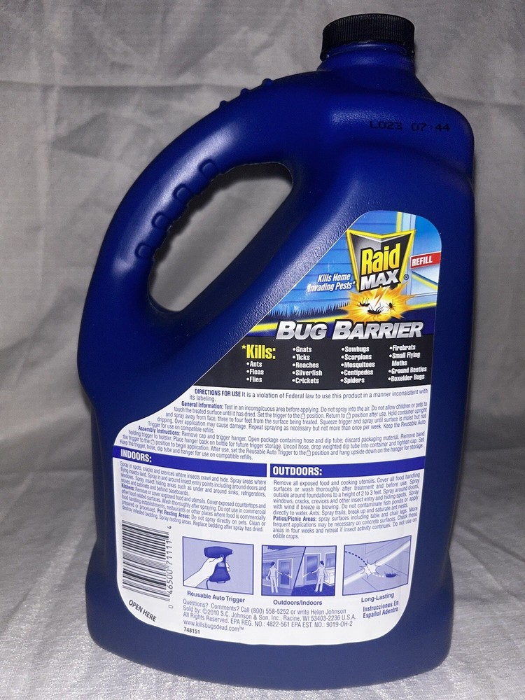 raid max bug barrier Refill 128 Oz