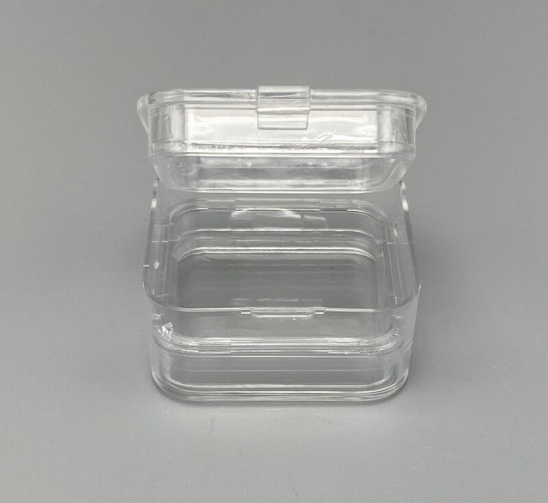 100pcs Denture Teeth Membrane Container Hinged Jewelry Crown Display Storage Box