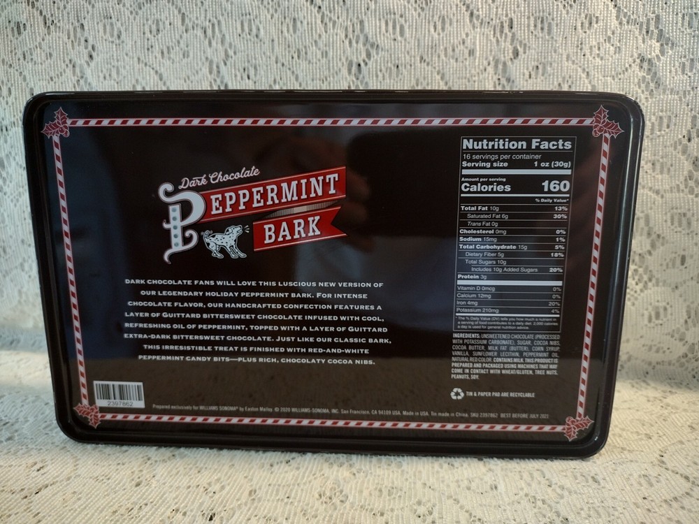 Peppermint Bark Tin...Dark Chocolate.