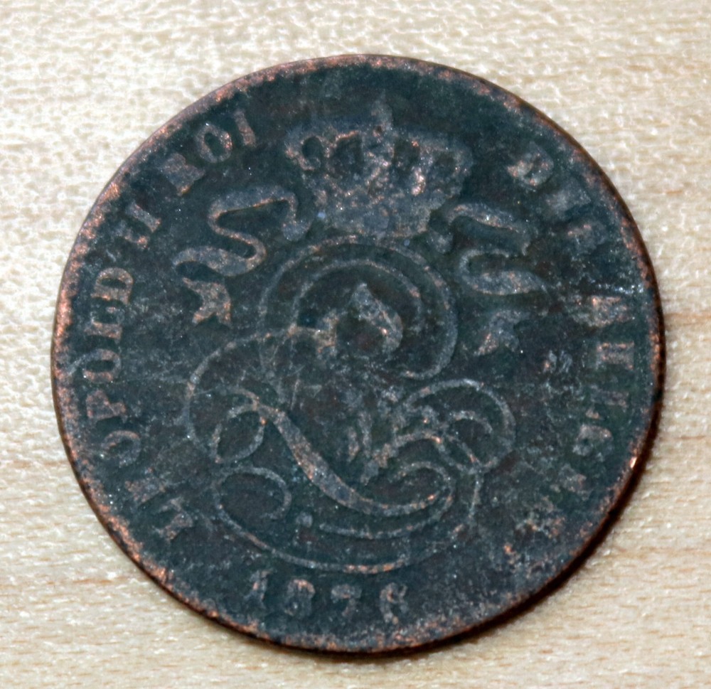 1876 Belgium 2 Centimes