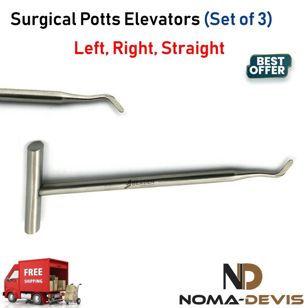 Dental Potts Elevators Surgical Root Tooth Oral Surgery Luxating Implants Tools
