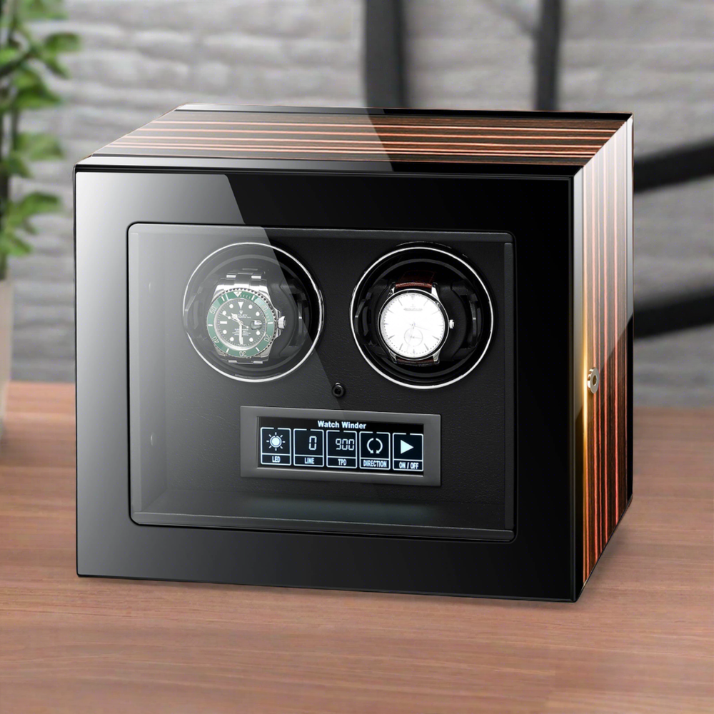 Premium Automatic 2 Watch Winder with Touch Screen by Aevitas