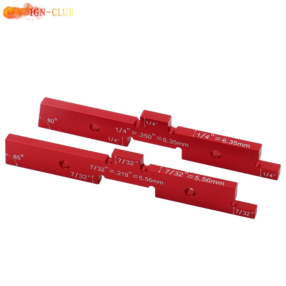 14 Pcs Aluminum Router Table Setup Bars Precision Setup Blocks Height Gauge Set