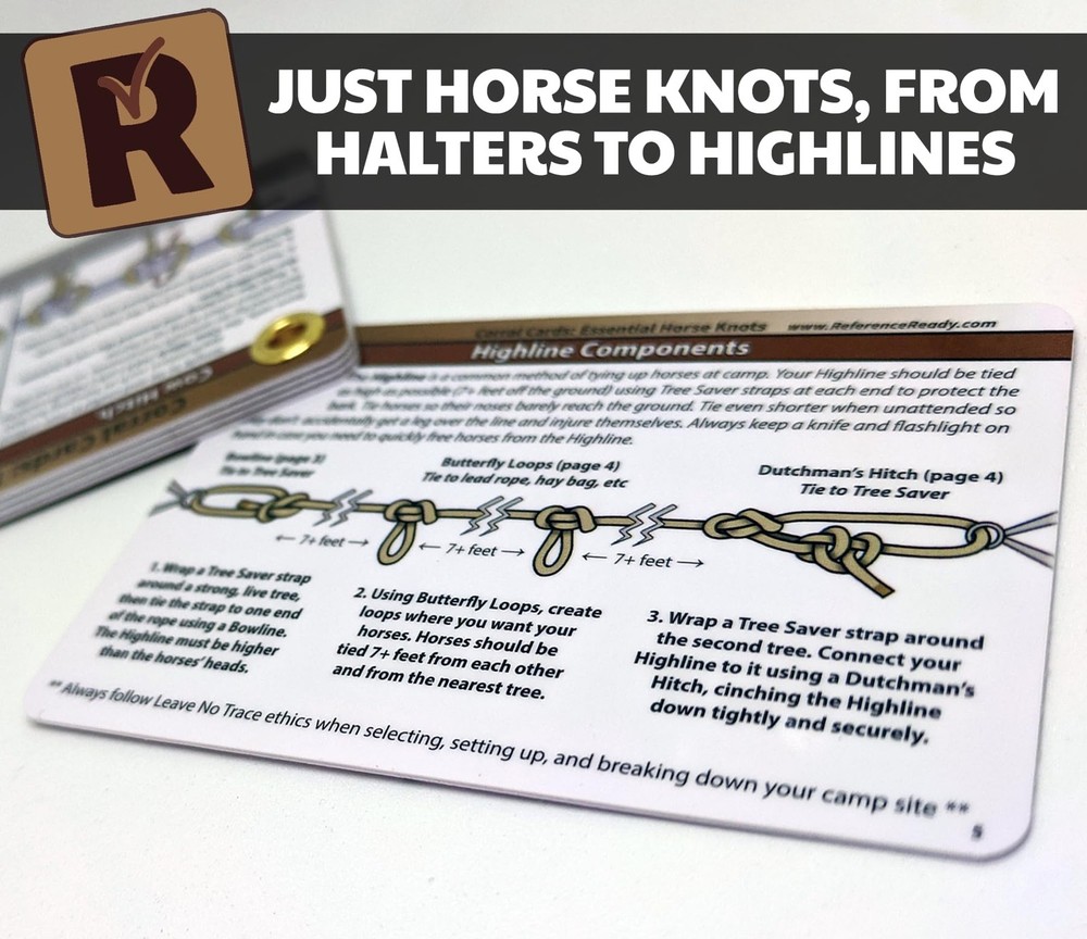 ReferenceReady Horse Knot Cards – Pocket Guide to Guide, Knots