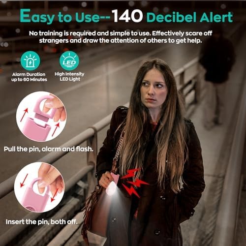 3 Pack Personal Safety Alarm Keychains