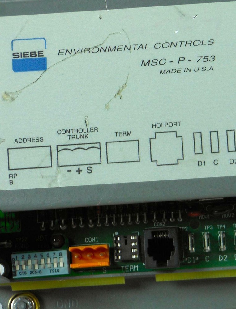 SIEBE ENVIRONMENTAL CONTROLS MSC-P-753 MSC SERIES HVAC CONTROL