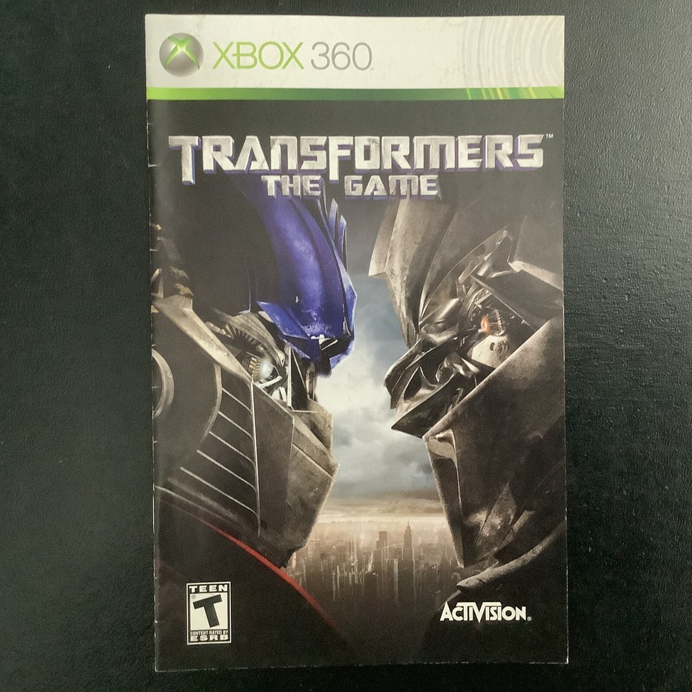 Transformers: The Game Microsoft Xbox 360 Instruction Manual Only