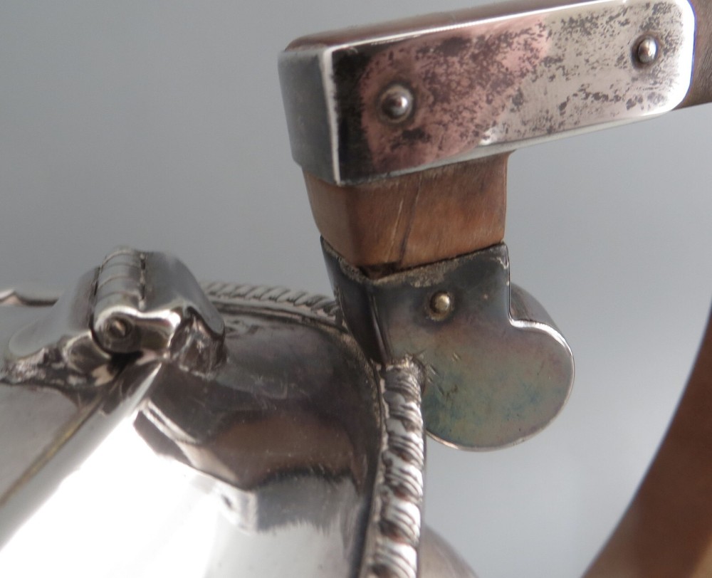 Old Sheffield Plate Georgian Silver on Copper Teapot Bull Mark