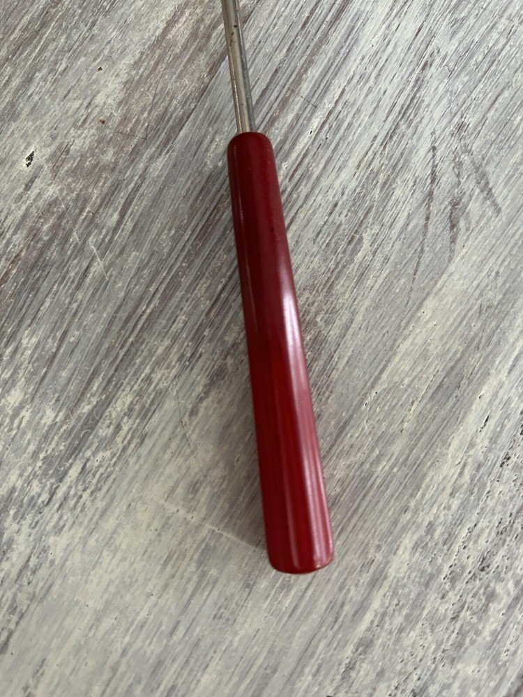 Vintage Red Bakelite Handle Long Spoon