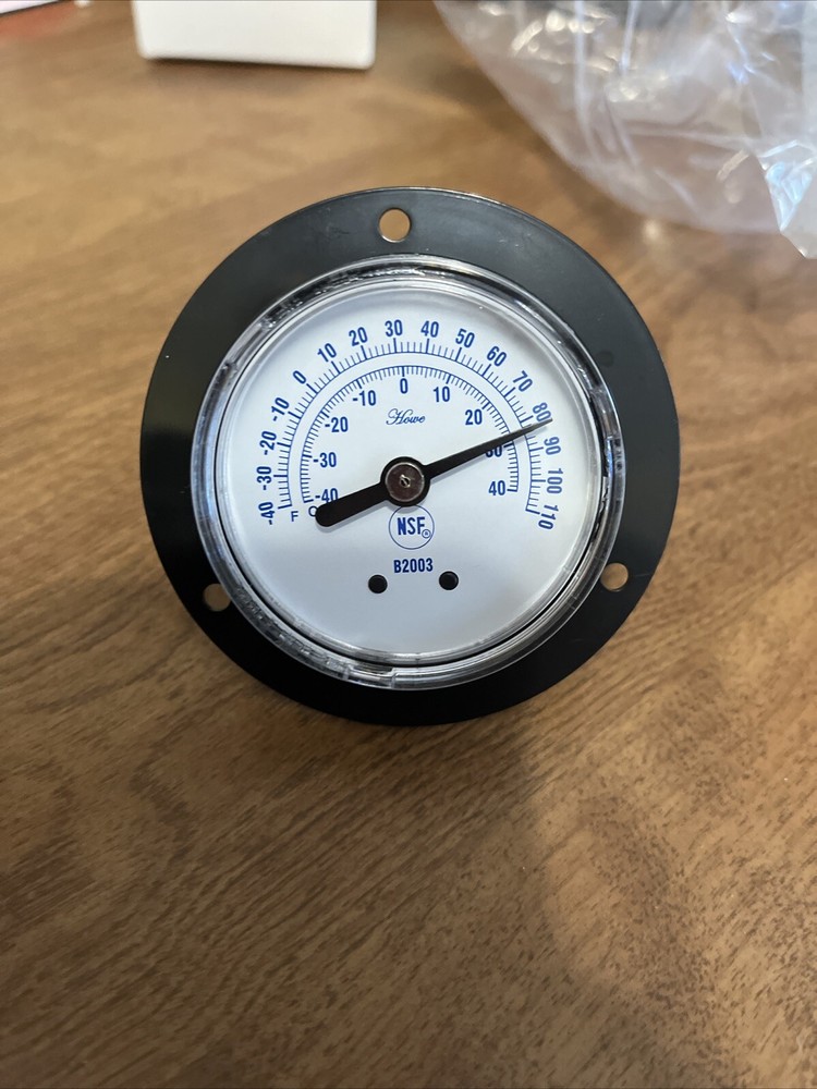 Howe Freezer Thermometer, 2in Probe, Black