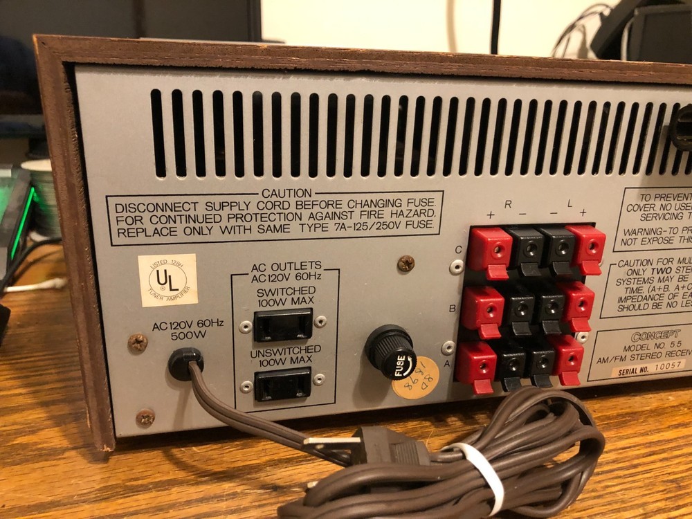 Working Concept 5.5 Receiver / Pacific Stereo w/ Phono Input