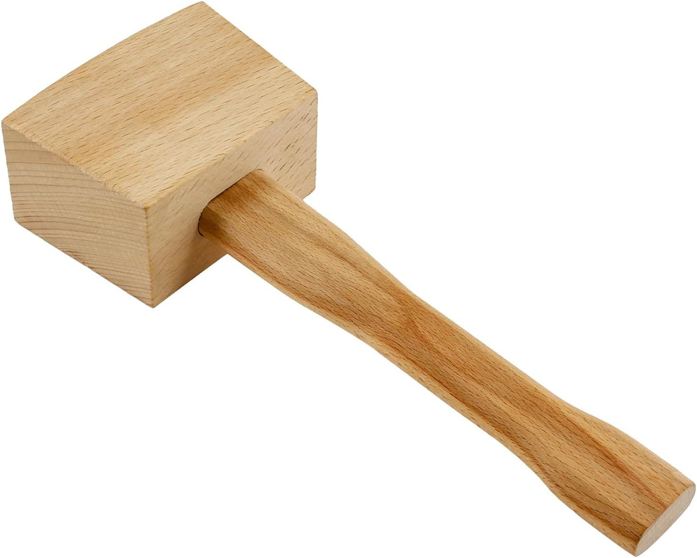 1pc 9.6" Solid Beechwood Mallet Hammer Woodworking Chisel Wood Ice Crusher Tool