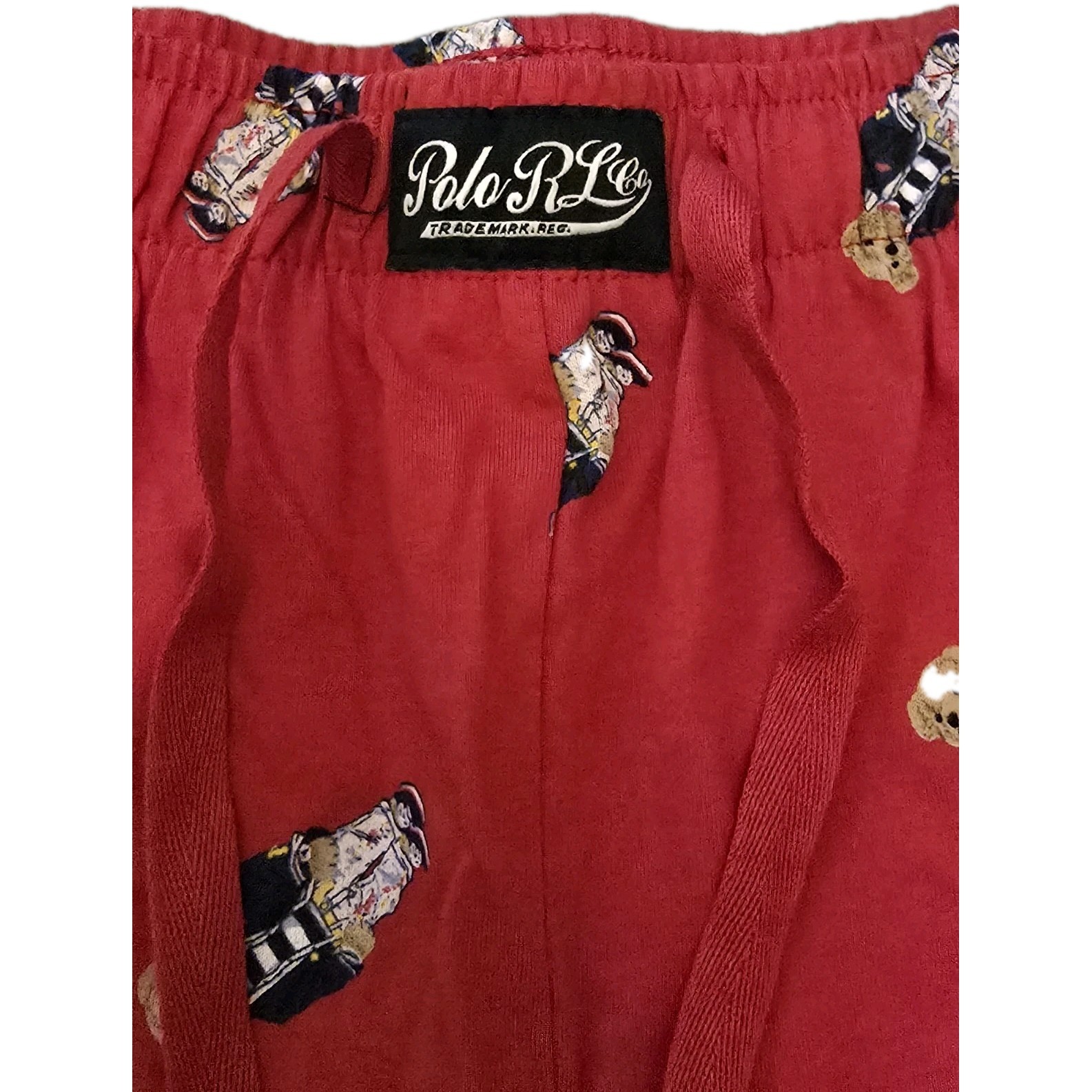 Polo Bear By Ralph Lauren Men's Red Jersey Sleep/Pajama/Active Shorts Size Large