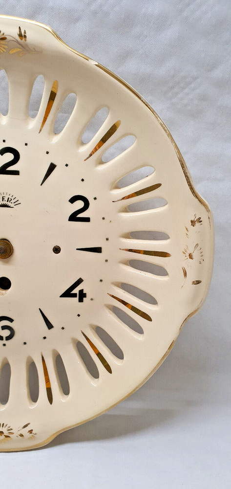 Old Clock Ceramic FFR Cream Color and Gilding