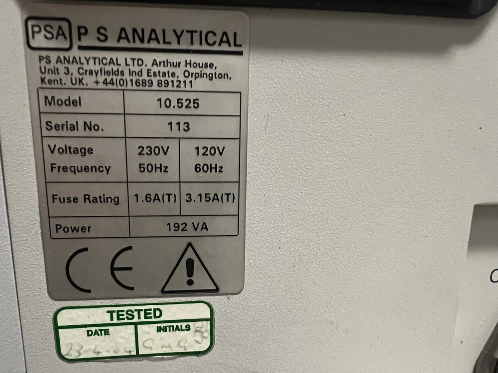 P S Analytical 10. 525 Mercury analyzer