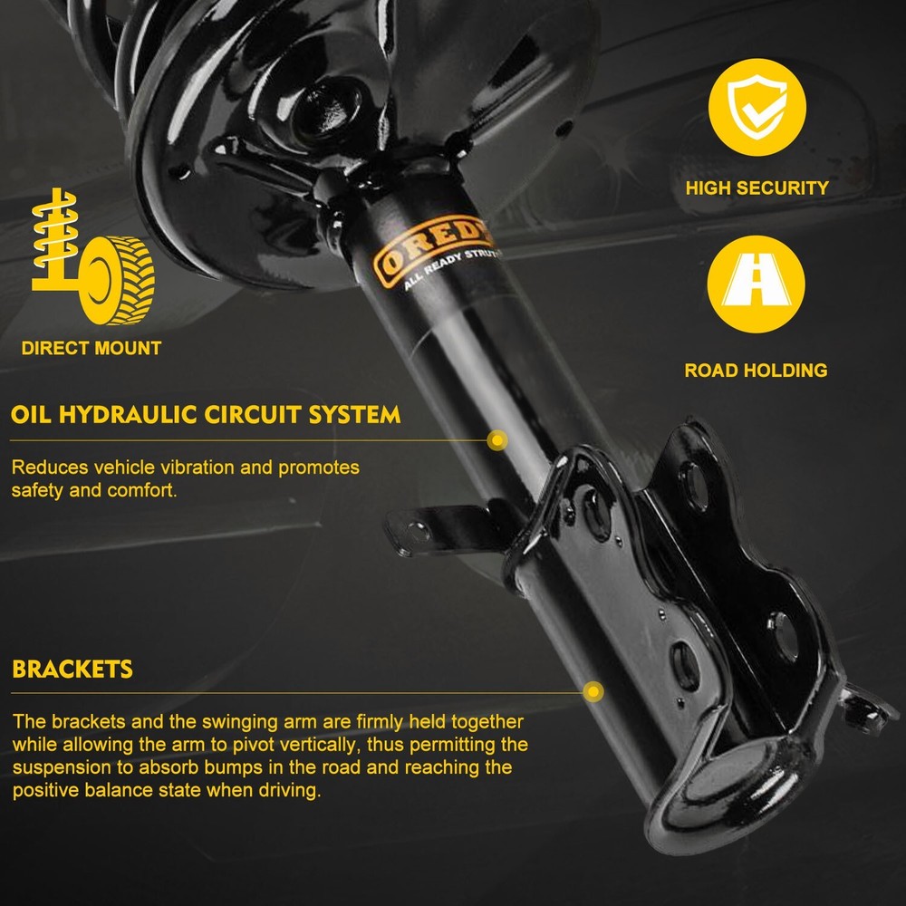 Pair Rear Complete Struts for 2007 2008 - 2017 Ford Expedition Lincoln Navigator