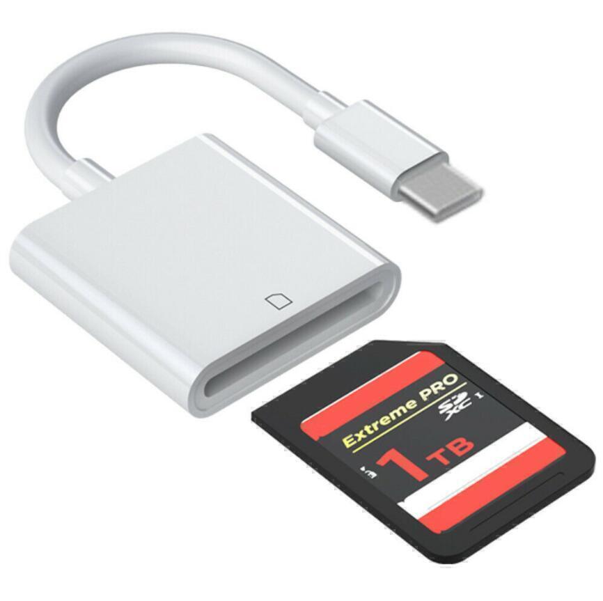 USB Type C to USB-C OTG Adapter SD Card Reader For Android MacBook Windows New