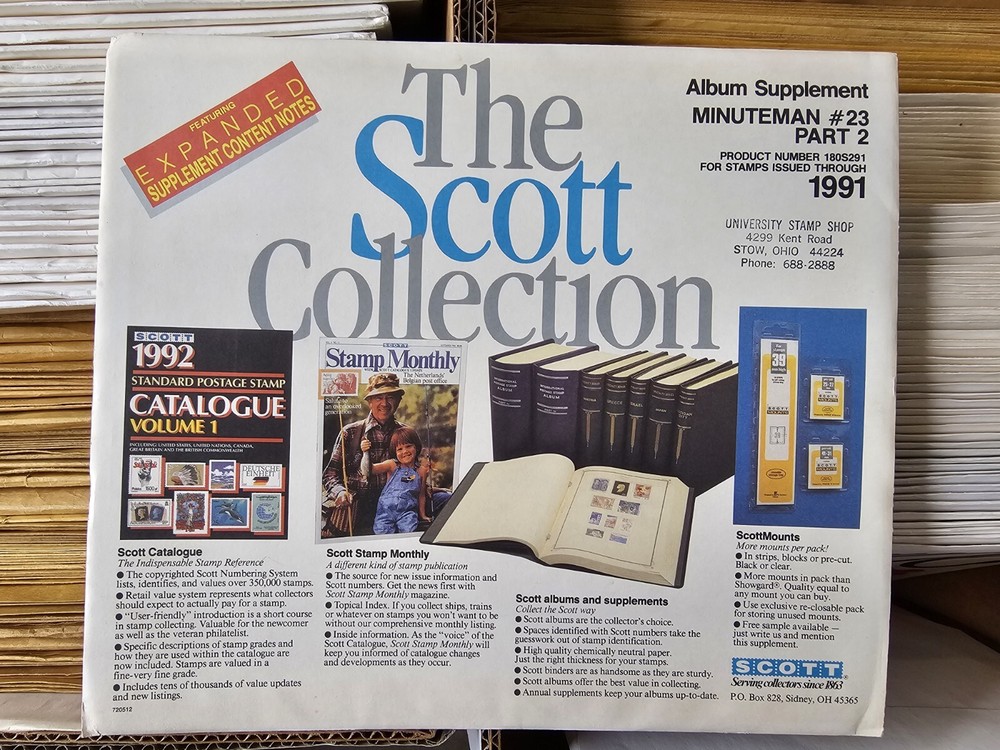 Scott 1991 #23 Part II United States Minuteman Album Supplement Pages NOS