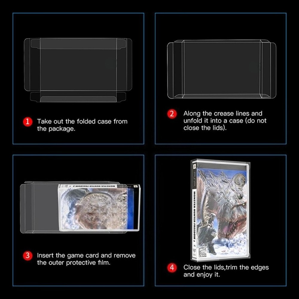 5x Clear Blu-Ray Slipcover Protector Case Compatible With 4K UHD& Blu Ray Slips