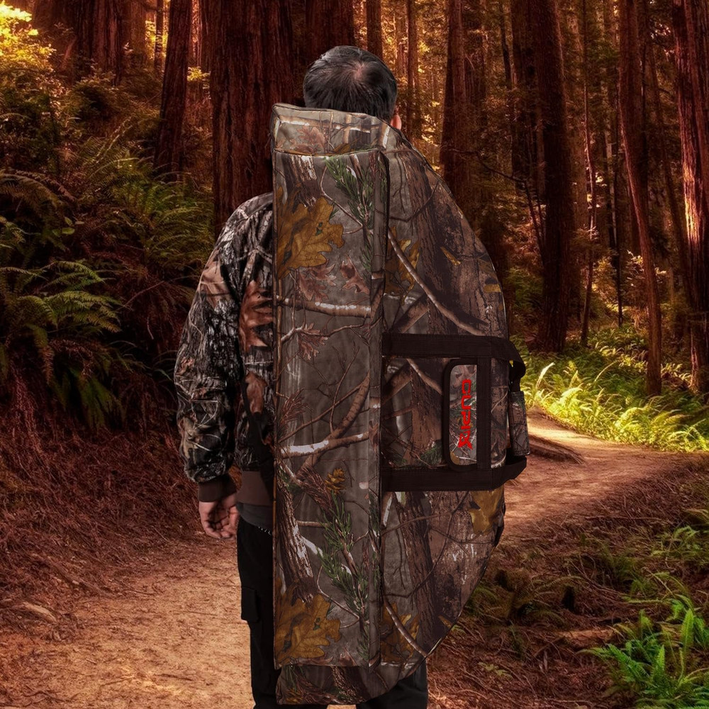 Compound Bow Case Soft Lightweight Archery Bag w/ Arrow Pocket Backpack Straps