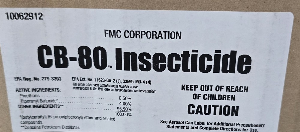 CB- 80 INSECTICIDE PYRETHRIN BEDBUGS FLUSHING AGENT 17 oz CANFMC