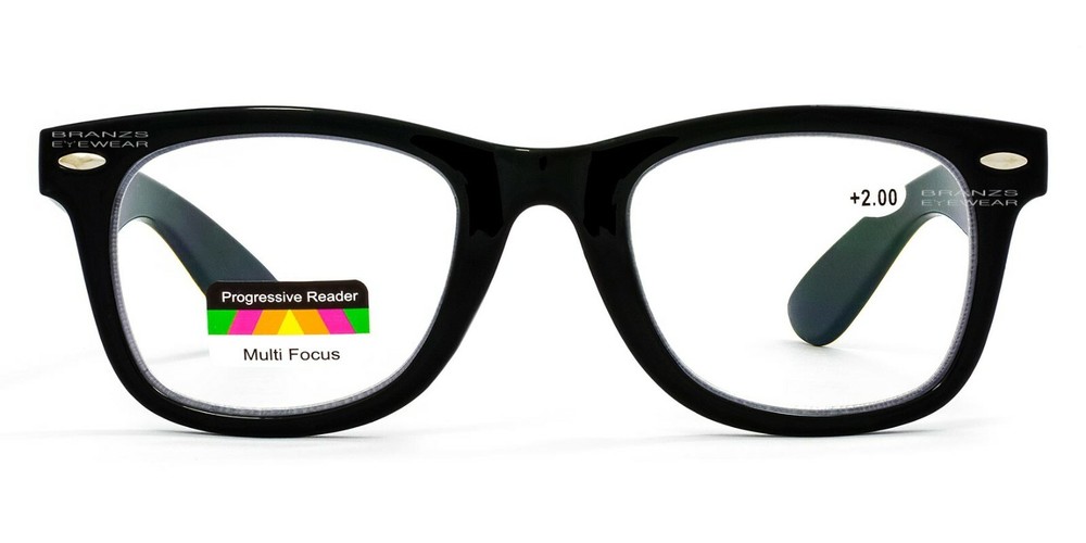 Square Frame Multi Focus Progressive Reading Glasses 3 Strengths in 1 Reader