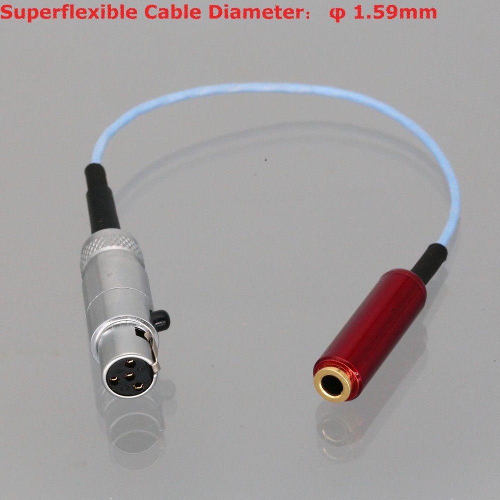 Mini XLR TA4F 4P Female to 3.5mm TRS Socket Cable Microphone Wireless Transmitte