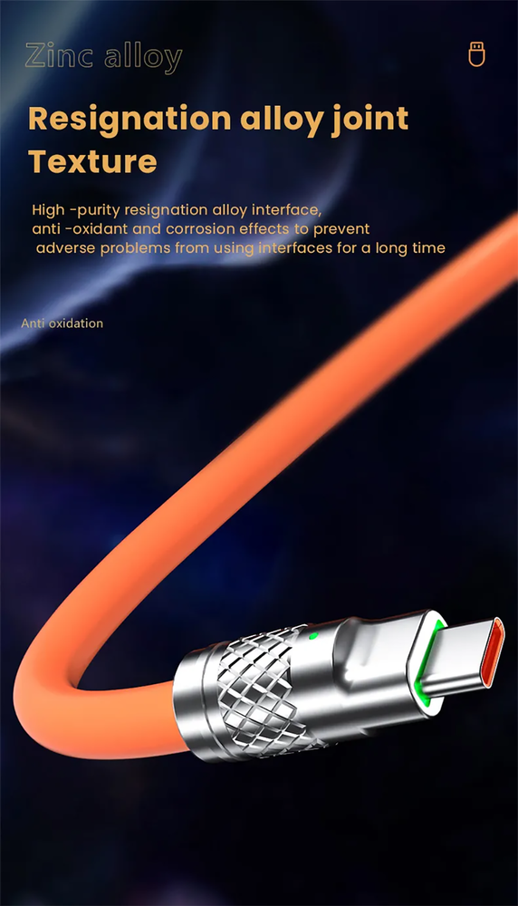 Sonilco 120W Super Fast Charging Cable For iPhone Samsung USB-C Micro Cord 4ft