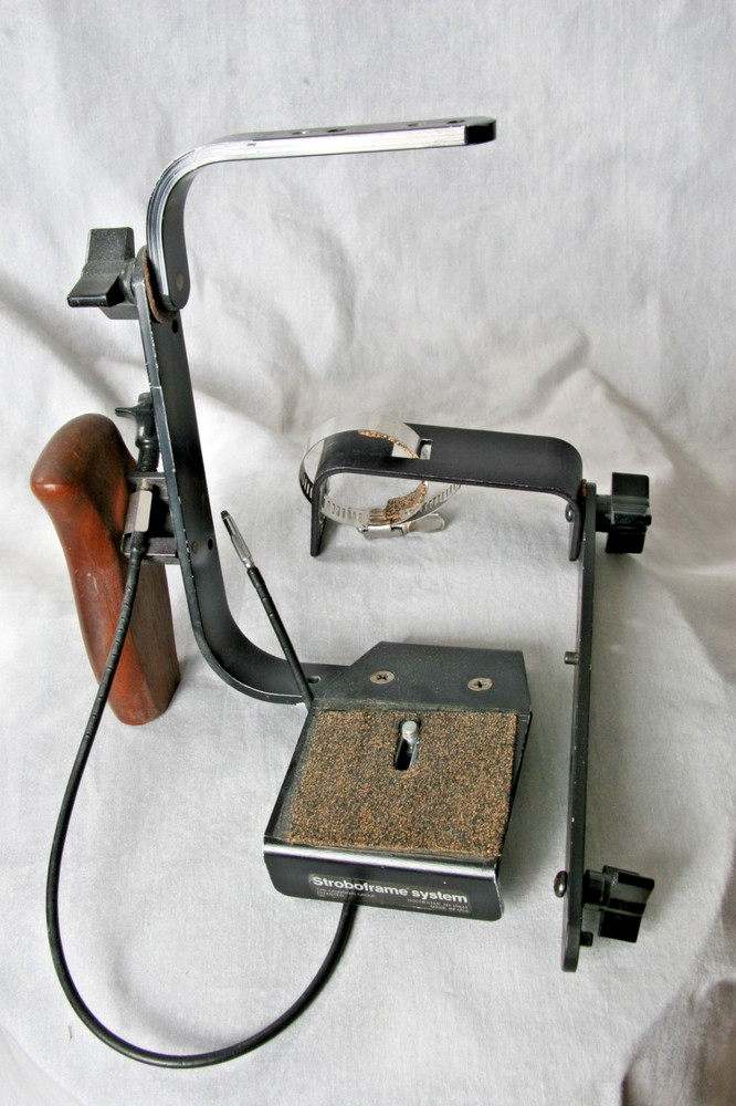 Stroboframe fixed flash bracket for 6x6 SLR camera with cable release
