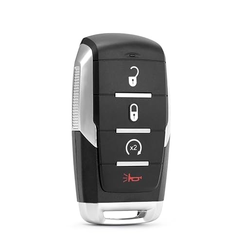 Car Key Fob Replacement 4-Button Keyless Entry (1PC) 433MHz Compatible with