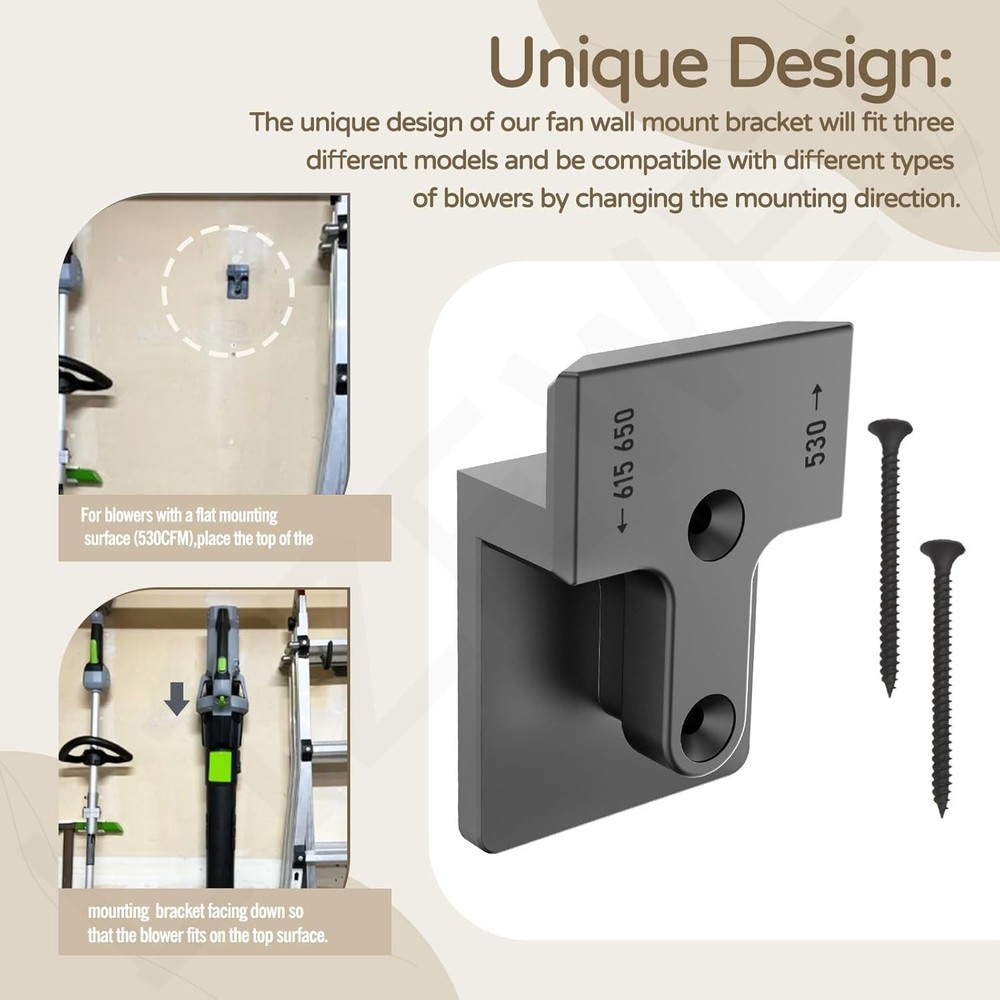 Plastic Wall Bracket for EGO Leaf Blowers - Maximize Your Garage Space