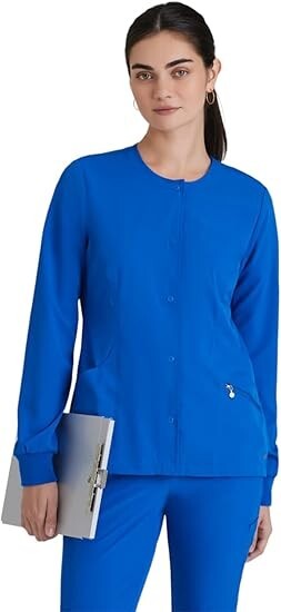 BARCO ONE SCRUB JACKET  #5409 IN BLACK, NAVY, CEIL, ROYAL, WINE IN ALL SIZES NWT