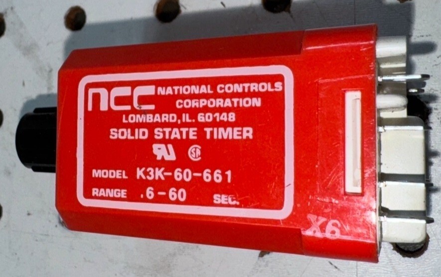 NCC Solid State Timer Model – K3K-60-661 Range: 0.6-60sec 120 VAC input voltage