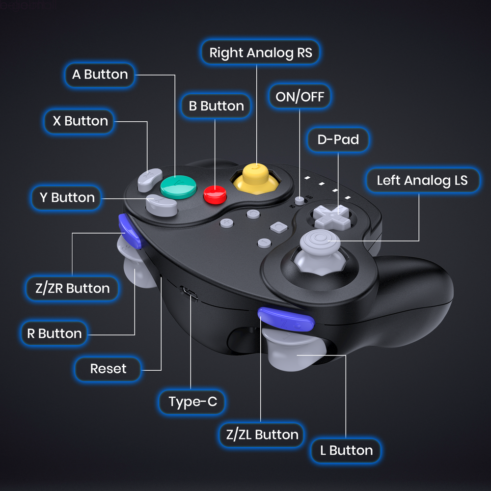 Wireless Gamecube Controller with Adapter for Nintendo Gamecube Wii NCG Gamecube