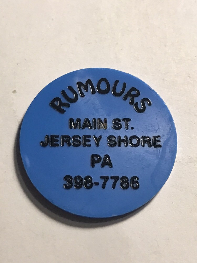 Plastic Beer Token - Rumors - Jersey Shore, Pennsylvania