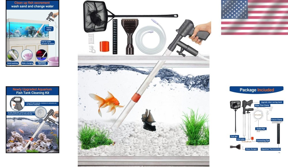 Multifunctional Fish Tank Vacuum & Water Changer - Complete Cleaning Solutions