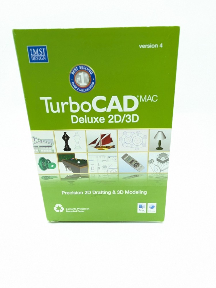 IMSI DESIGN TurboCAD Delux 2D/3D Precision 2D Drafting & 3D Modeling CAD MAC