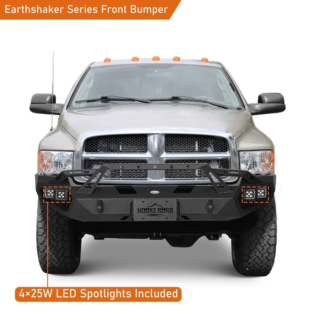 Front Bumper for Ram 2500 3500 2003-2005 Rock Crawler Winch Plate D-ring