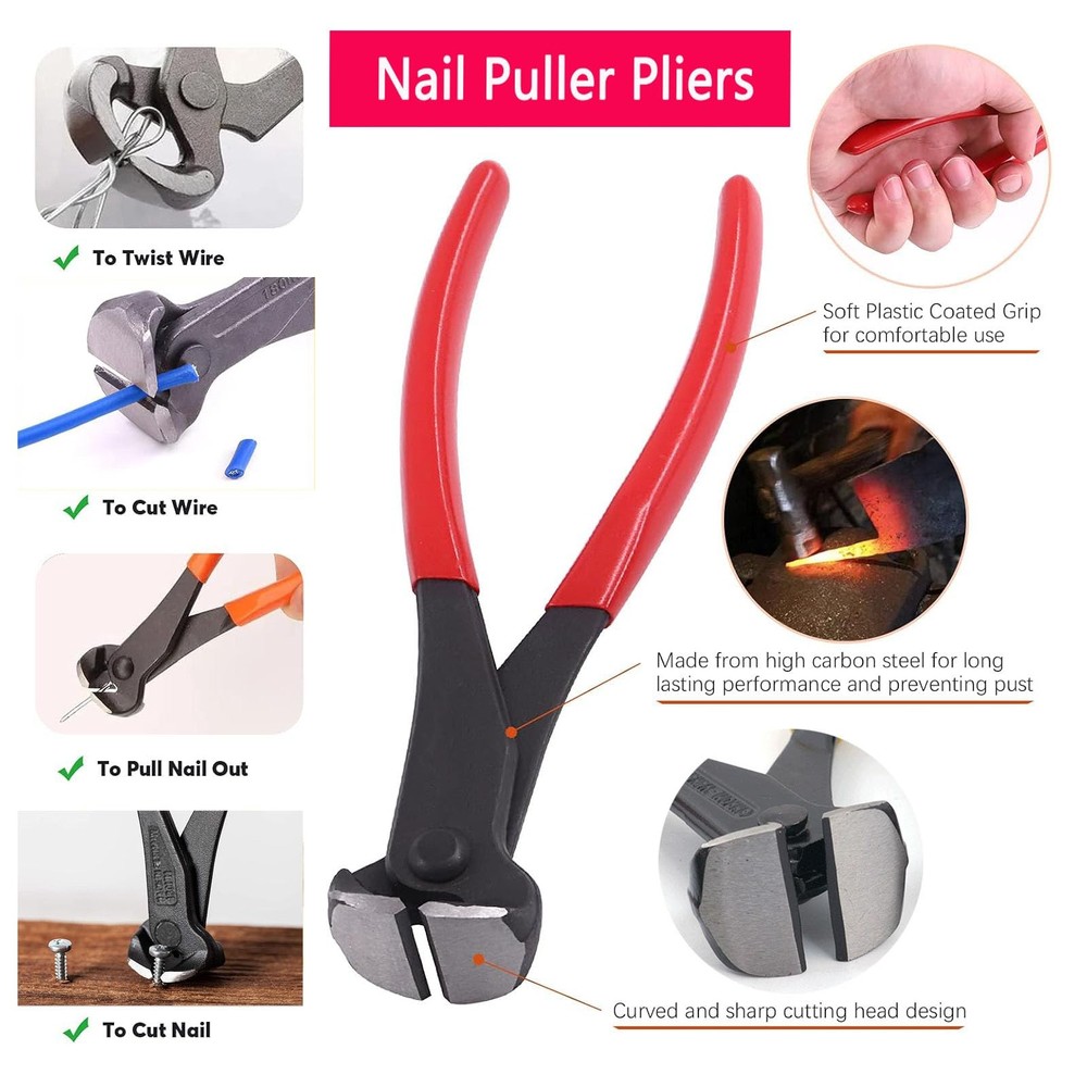 Upholstery Staple Tack Puller Nail Tool Set Nail Puller Plier, Staple Puller,...