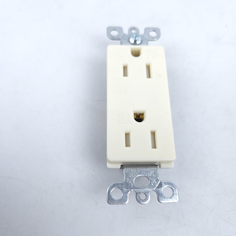 8 Pack Light Almond Decora Duplex Receptacles Outlet