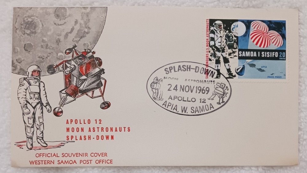 SAMOA 1969 FDC - APOLLO 12 MOON ASTRONAUTS SPLASH-DOWN