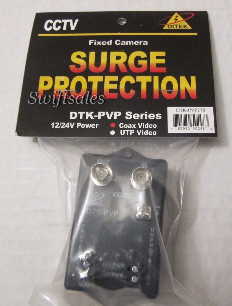 DITEK DTK-PVP27B - Analog Security Camera Video & Power Surge Protector