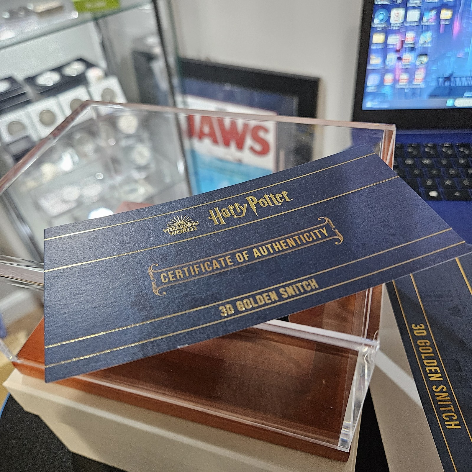 2022 Harry Potter 3D Golden Snitch 3oz .999 Silver 24k GP w/ Display Case