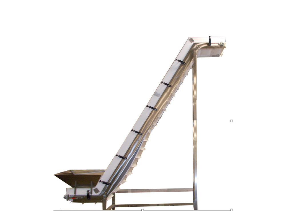 CLEATED INCLINE CONVEYOR, approx 12ft in length