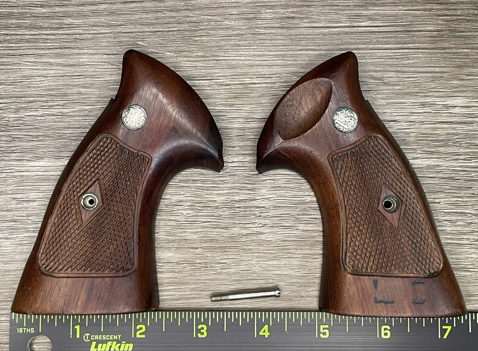 Vtg Smith & Wesson Early N Frame Square Butt Diamond Target Factory Grip