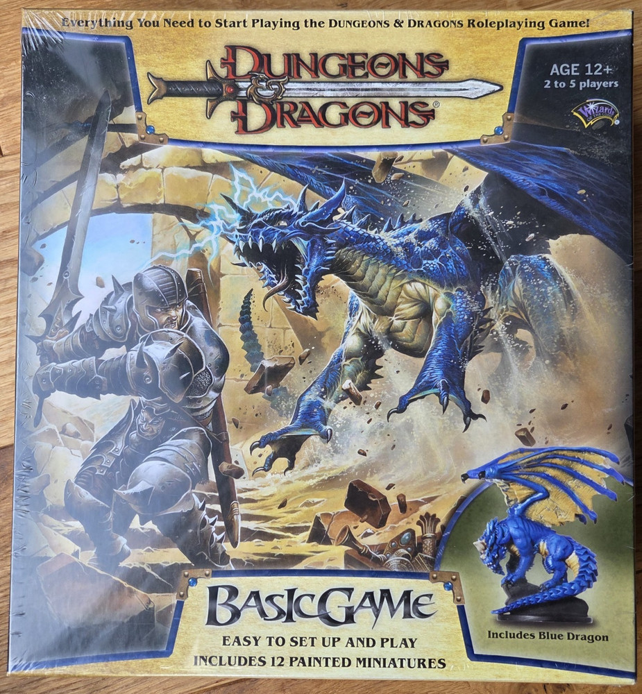 Dungeons & Dragons D&D 2006 Basic Game 12 miniatures Blue Dragon superb sealed